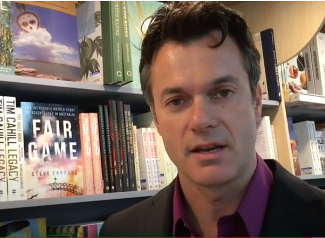 Journalist and successful defamation defendant Steve Cannane with his book 'Fair Game'
